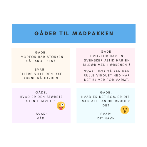 Madpakke jokes - Gåder 1