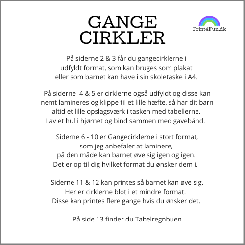 Gange Cirkler og Tabelregnbue