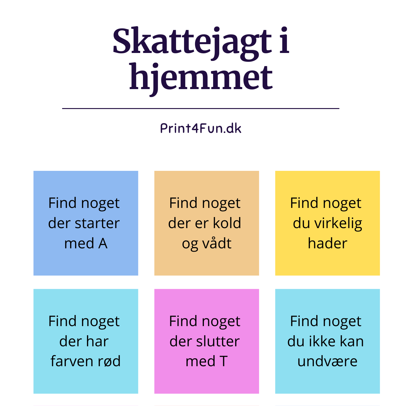 Skattejagt i hjemmet - gratis