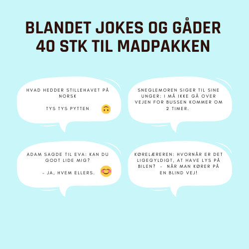 Madpakke Jokes - Blandet gåder og jokes